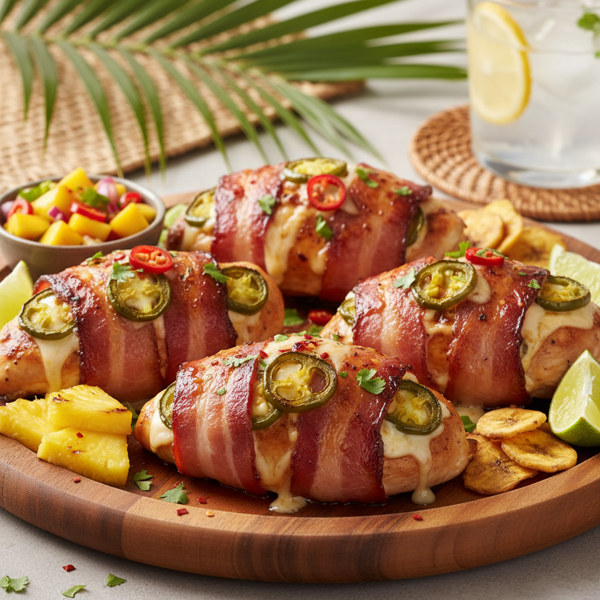 Island-Style Bacon-Wrapped Jalapeño Chicken recipe