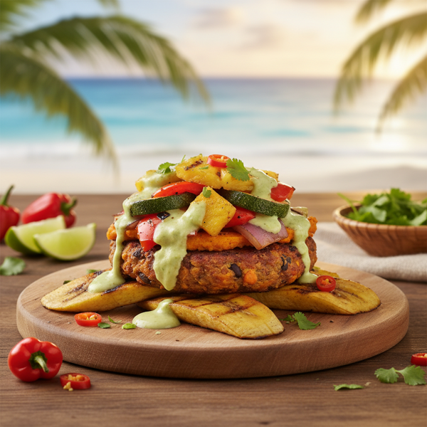 Island Bliss Jerked Veggie Stack recipe