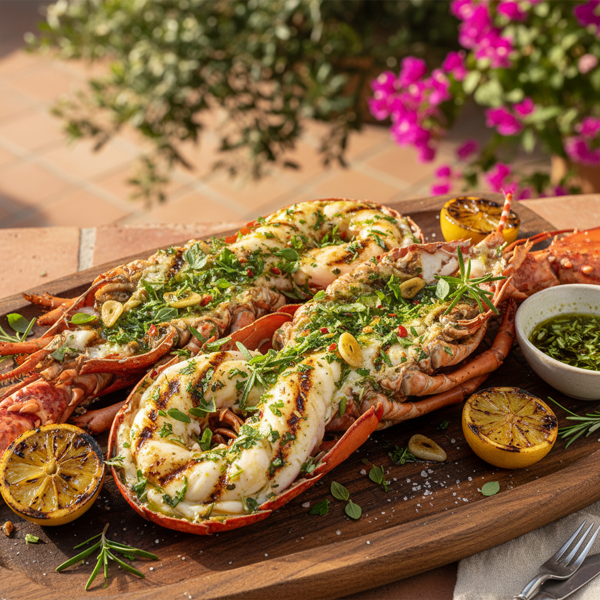 Italian-Style Grilled Lobster with Herb Infusion recipe