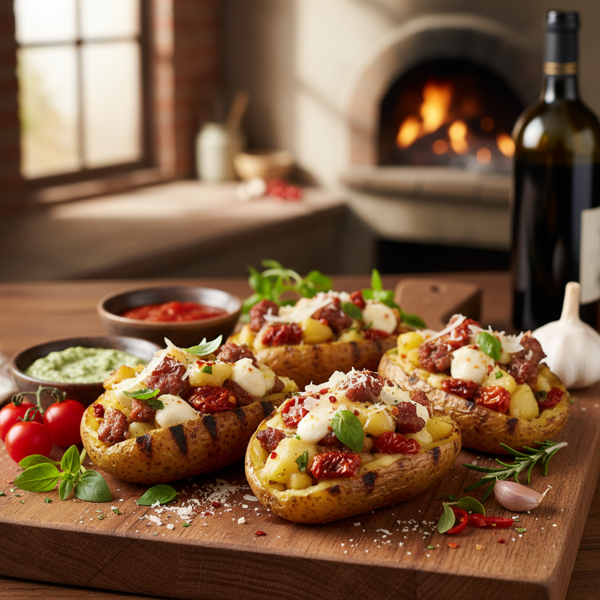 Italian-Style Grilled Potato Skins Delight recipe