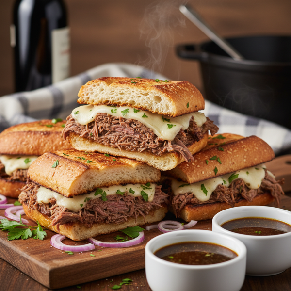 Italian Beef Dip Sandwiches recipe