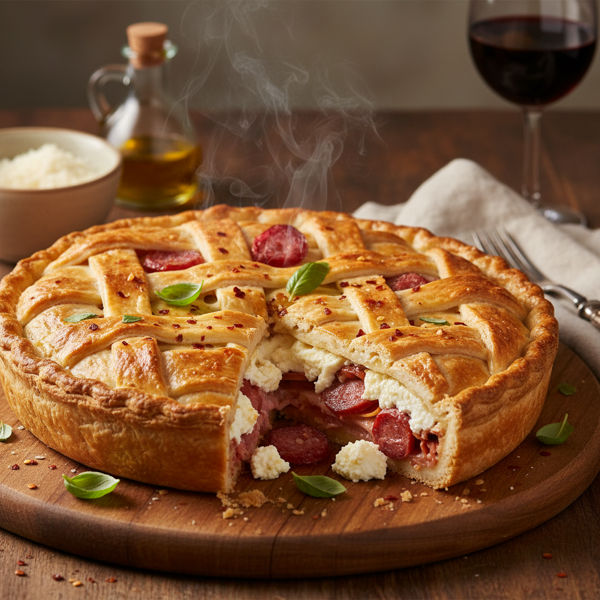 Italian Cheese and Meat Pie recipe