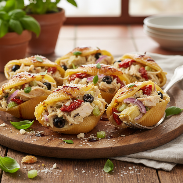 Italian Chicken Salad Stuffed Jumbo Shells recipe