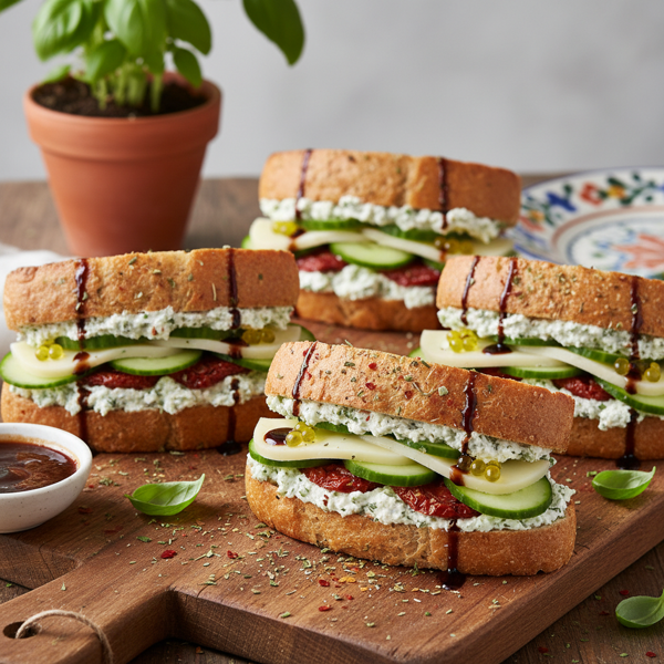 Italian Cucumber Delight Sandwiches recipe