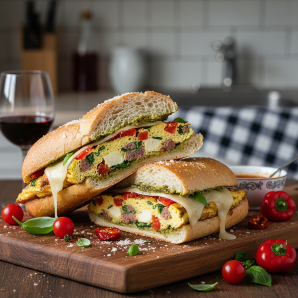 Italian Frittata Hoagie recipe