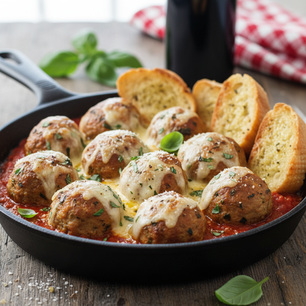 Italian Herb Chicken Parmesan Meatballs recipe