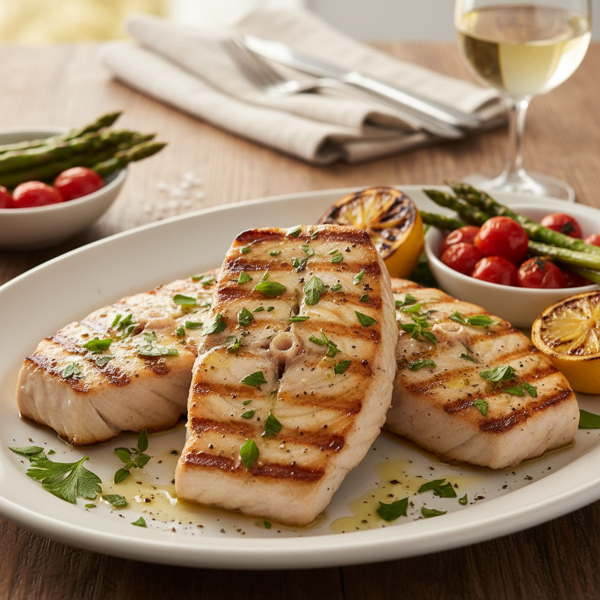 Italian Herb Grilled Swordfish Steaks recipe
