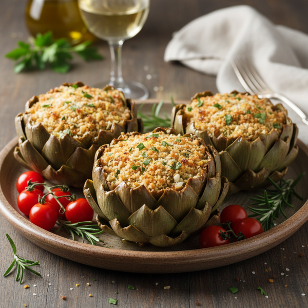Italian Herb Stuffed Artichokes recipe
