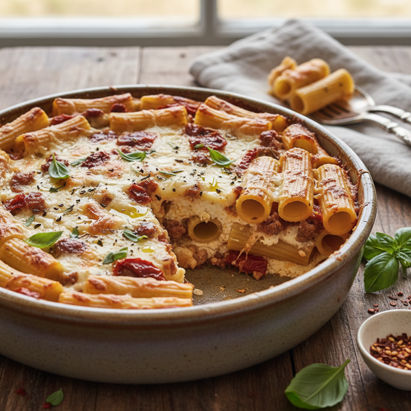 Italian Rigatoni Cheesecake Bake recipe