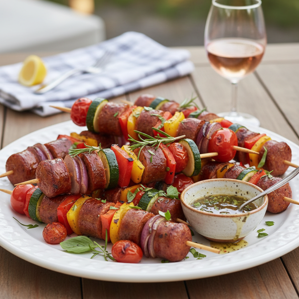 Italian Sausage & Veggie Skewers recipe