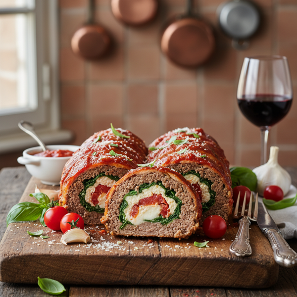 Italian Style Meatloaf Roll-Up recipe