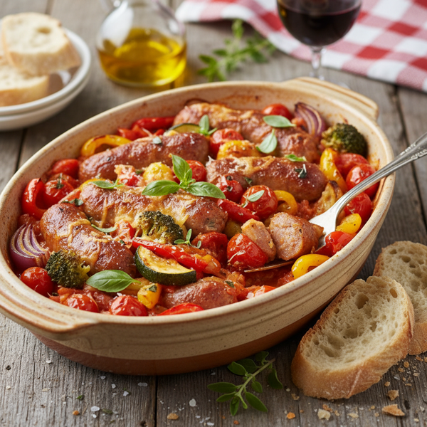 Italian Vegetable and Sausage Bake recipe