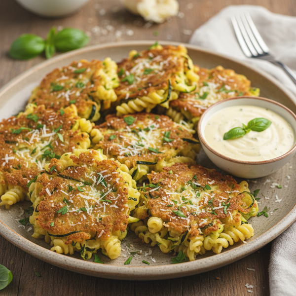 Italian Zucchini Pasta Fritters recipe