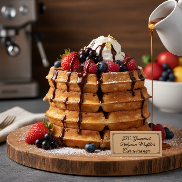 JB's Gourmet Belgian Waffles Extravaganza recipe