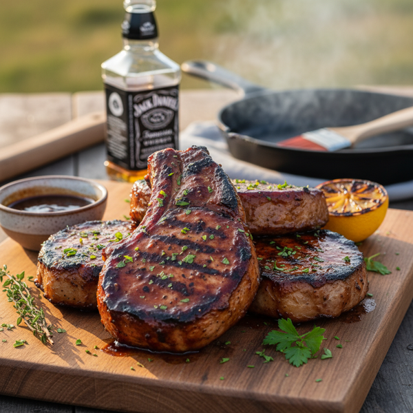 Jack Daniel's BBQ Glazed Pork Chops recipe