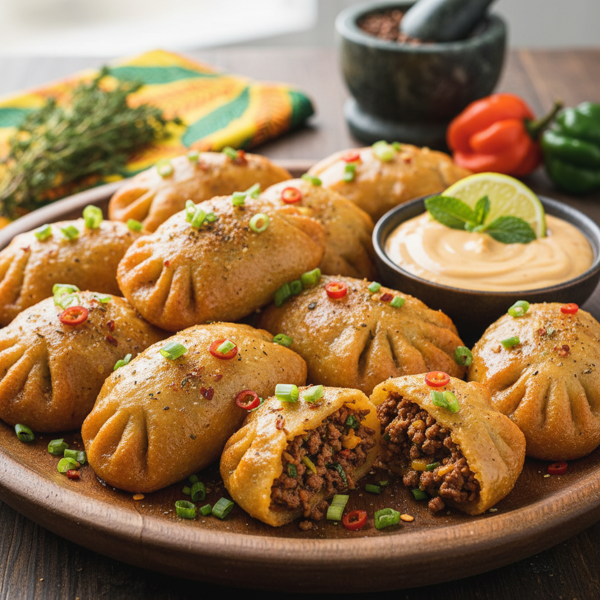 Jamaican Spiced Beef Dumplings recipe