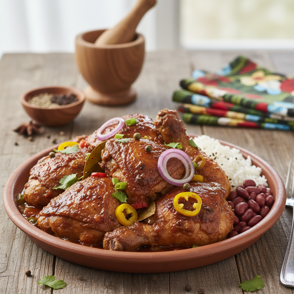 Jamaican Spiced Brown Stew Chicken recipe