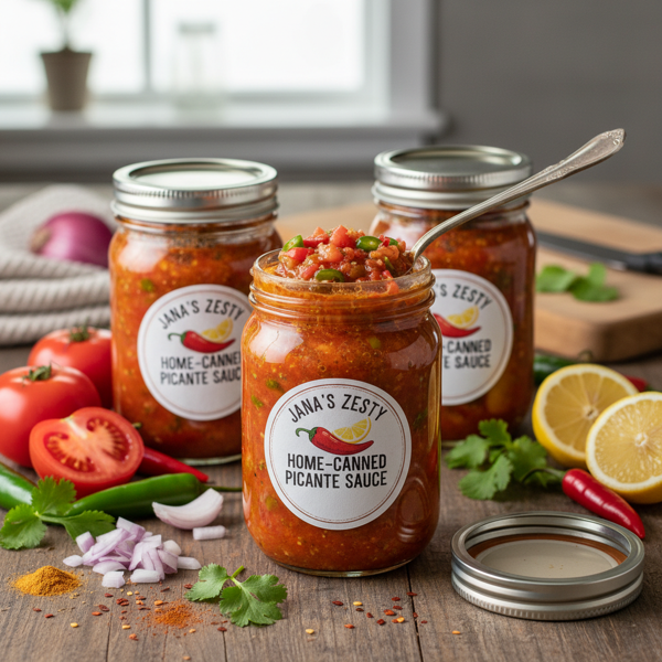 Jana's Zesty Home-Canned Picante Sauce recipe