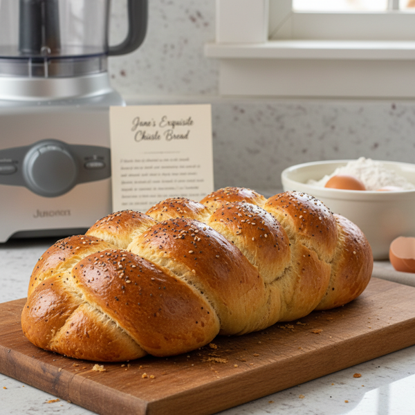 Jane's Exquisite Challah Bread Using a Food Processor recipe