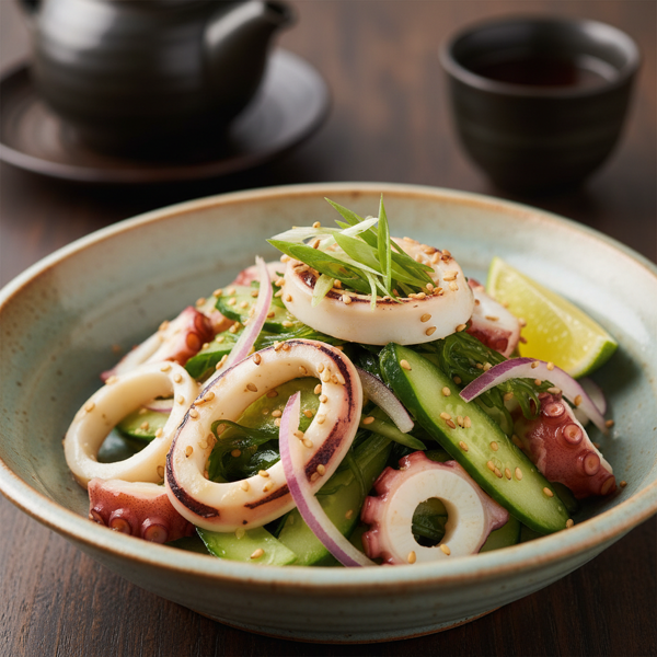 Japanese-Style Squid and Octopus Salad recipe