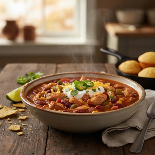 Jim's Hearty Chicken Chili Delight recipe