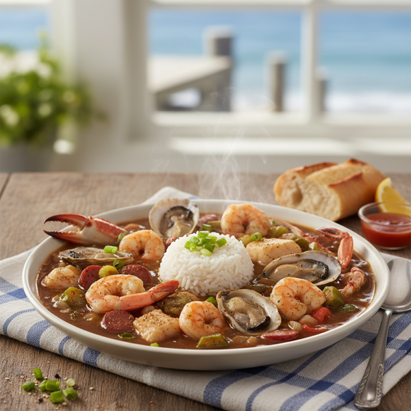 Jim's Irresistible Coastal Seafood Gumbo recipe
