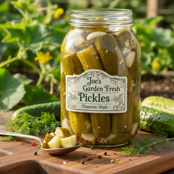 Joe's Garden Fresh Claussen-Style Pickles recipe
