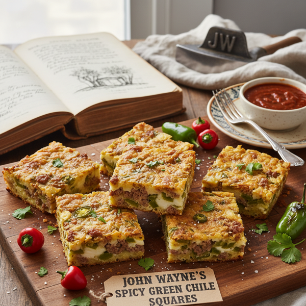 John Wayne's Spicy Green Chile Squares recipe