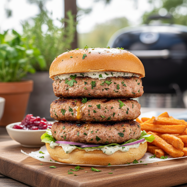 Juicy Herb-Infused Turkey Burgers recipe