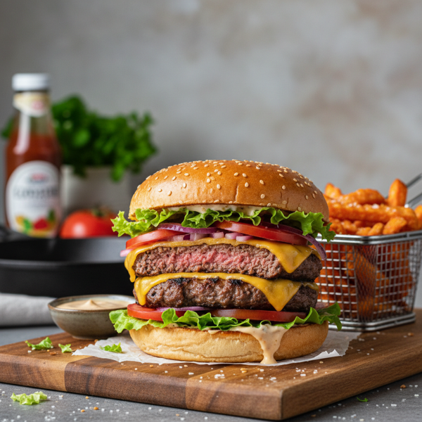 Juicy Homemade Beef Burgers recipe