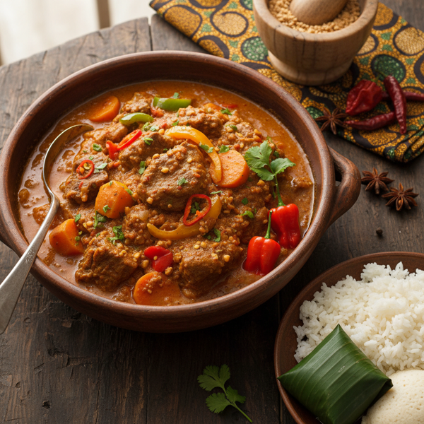 Kansiyé: Hearty Guinean Beef Stew with Peanut Sauce recipe