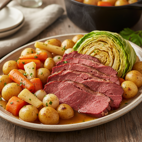 Kate's Ultimate Corned Beef with Savory Cabbage and Hearty Vegetables recipe
