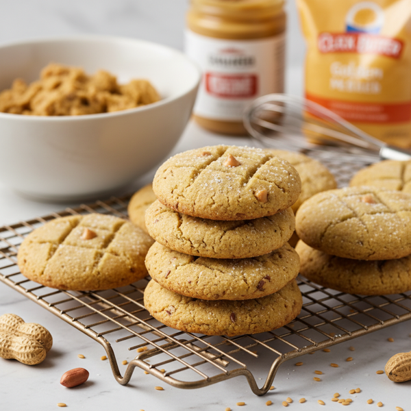 Keto-Friendly Peanut Butter Flax Seed Cookies recipe