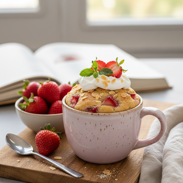 Keto-Friendly Strawberry Delight Mug Cake recipe