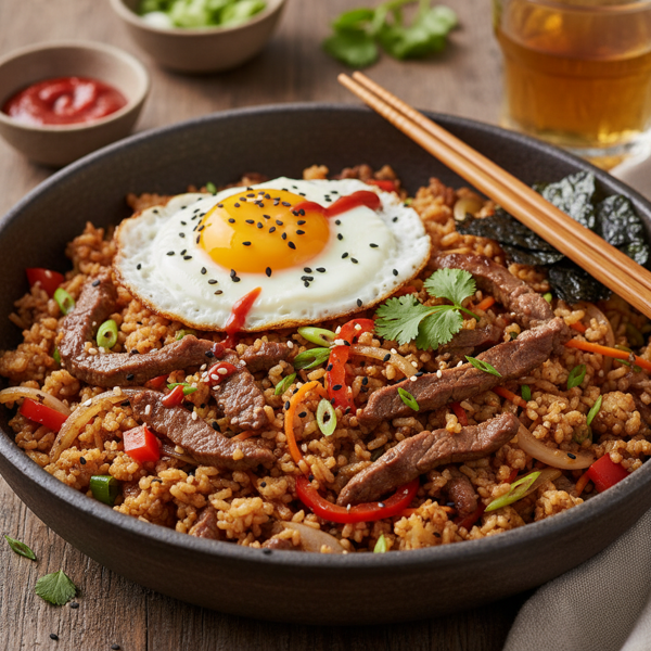 Korean Beef Cauliflower Fried Rice recipe
