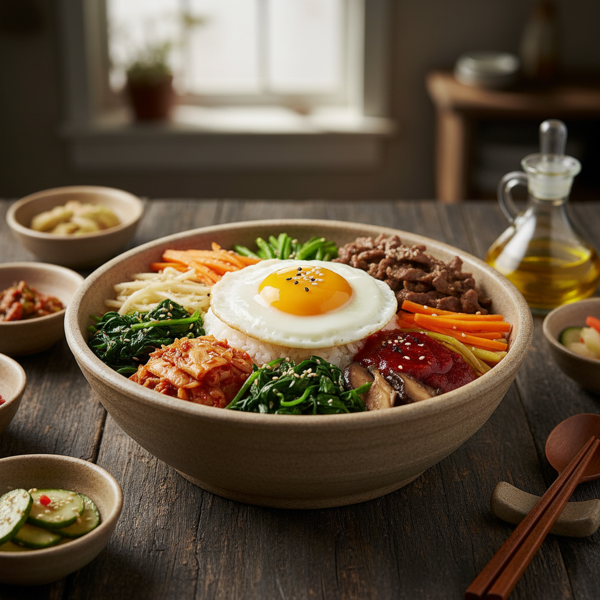 Korean Mixed Rice Bowl (Bibimbap) recipe