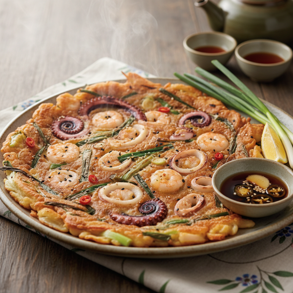 Korean Seafood Scallion Pancakes recipe