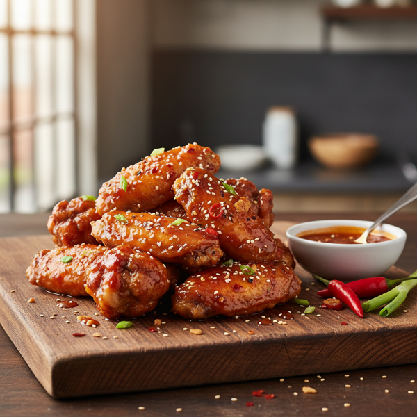 Korean Spicy Garlic Chicken Wings recipe
