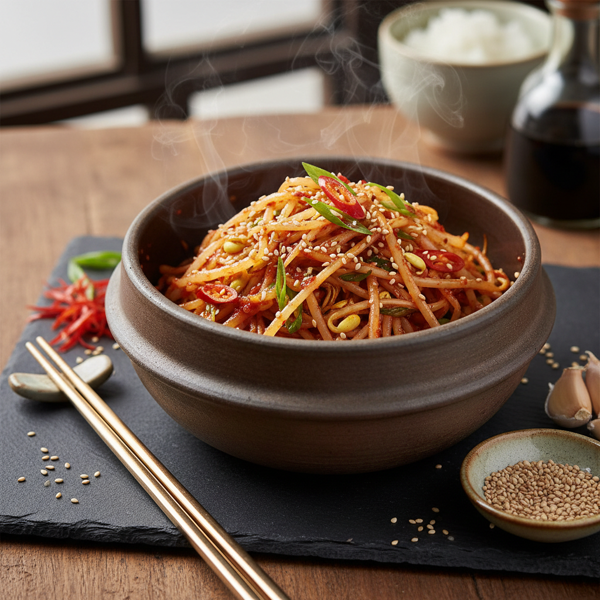 Korean Spicy Sesame Bean Sprouts recipe