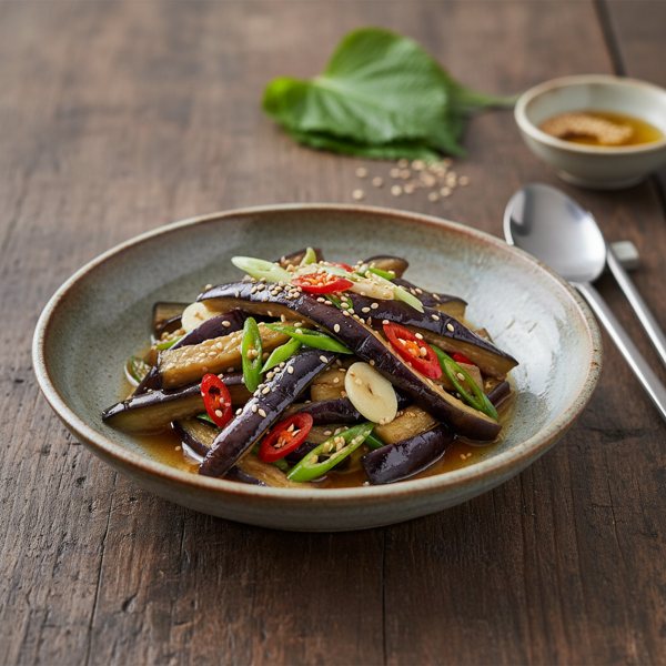 Korean Steamed Eggplant Salad (Gaji Namul) recipe