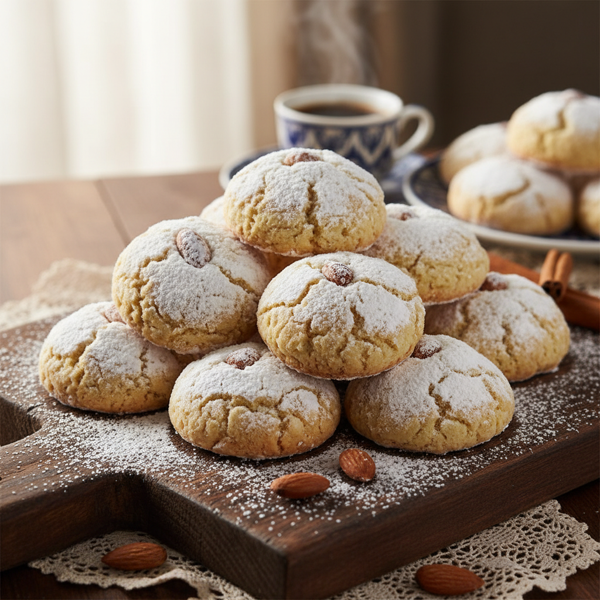 Kourambiedes: Festive Greek Butter Cookies recipe