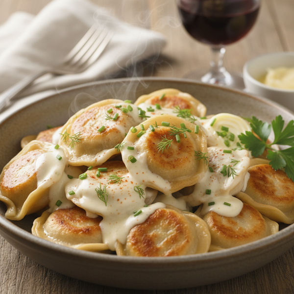 Kreplach Bechamel: Savory Beef Dumplings recipe