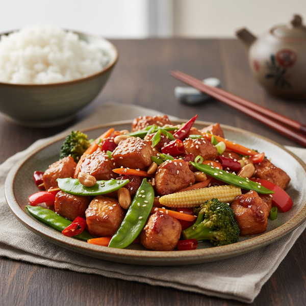 Kung Pao Chicken with Fresh Veggies recipe
