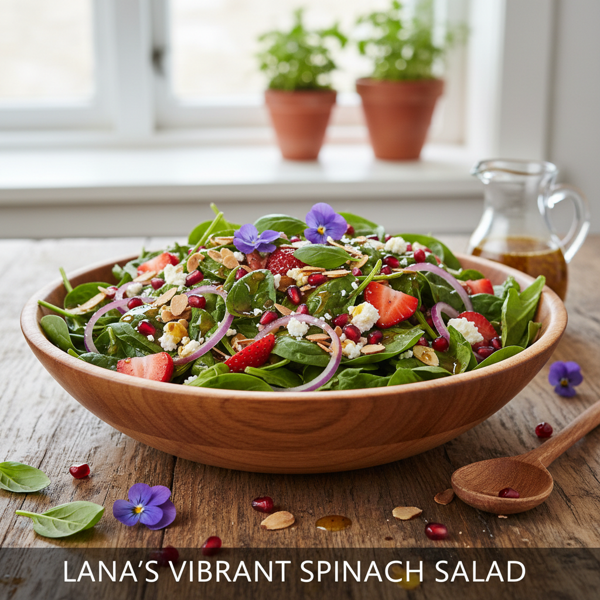 Lana's Vibrant Spinach Salad recipe