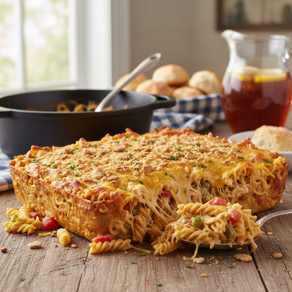 Large Batch Southern Style Chicken Spaghetti recipe