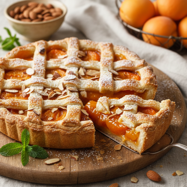 Lattice-Topped Apricot Almond Pie recipe