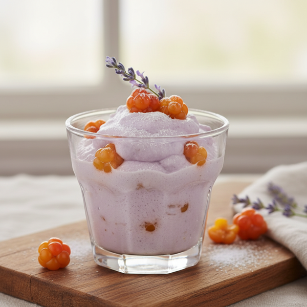 Lavender-Infused Cloudberry Mousse recipe