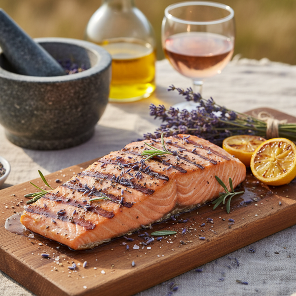 Lavender-Infused Grilled or Baked Salmon recipe