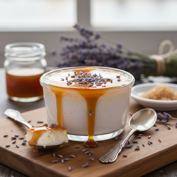 Lavender Infused Caramel Custard recipe