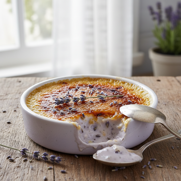 Lavender Infused Crème Brûlée Delight recipe